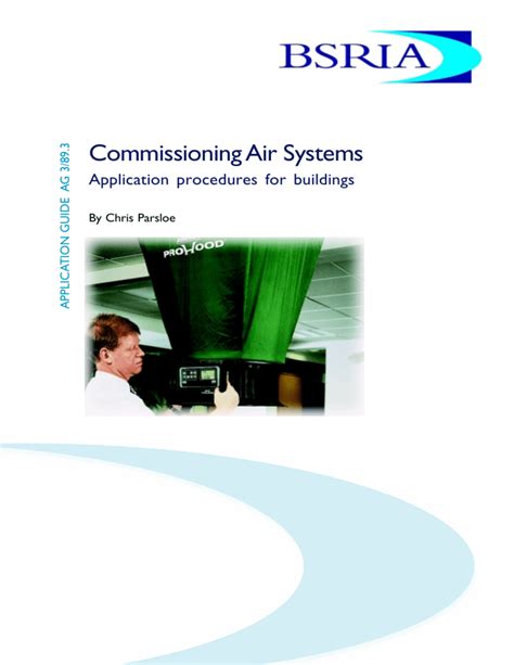 Bsria application guide commissioning air systems. - Directrices y especificaciones de construcción de fuentes y piscinas.