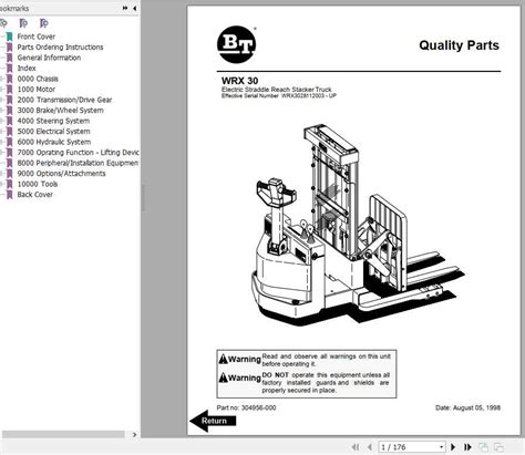 Bt reach truck rre7 truck manual. - Ford mustang 1998 1999 hersteller werkstatt reparaturhandbuch.