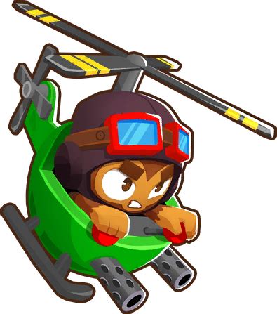 Btd6 heli pilot. Heli Pilot is a Military-class tower in Bloons TD 6. The tower retains its name and role from the Bloons TD 5 Generation, with significant additions. It did not receive any teasers prior to release, but it was first shown when the game was available to select YouTubers several days before BTD6's official release date. 