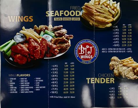 View the online menu of BTJ Wings and other restaurants in Hephzibah, Georgia. … 3697 Windsor Spring Rd Ste 112, Hephzibah, GA 30815.. 