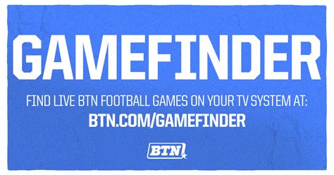 Big Ten Network Game Finder . 