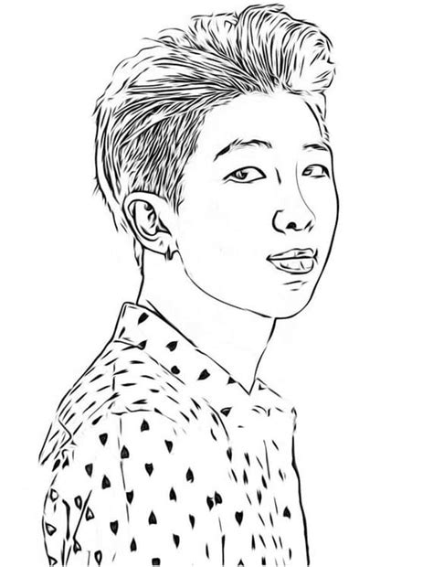 Bts Rm Pages Coloring Pages