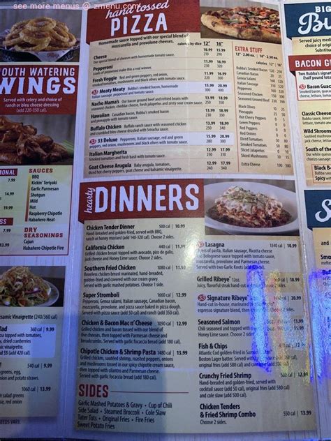 View the online menu of Bubbas 33 and other restaurants in Clarksville, Indiana.. 