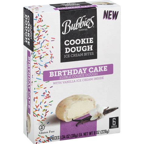 Bubbies Birthday Cake Cookie Dough Ice Cream Bites Taste …