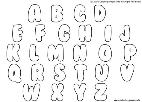 Bubble Alphabet Coloring Pages Coloring Pages