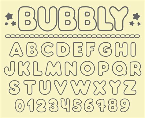 Bubble letter fonts. Hellioum – Outline Balloon Font. Hellioum is a beautifully minimalist balloon font that features cute and bubble-like outline letters. This font includes big uppercase and lowercase letters that blend quite well together. It’s most suitable for designing fun posters, banners, and greeting cards. 