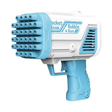 About this item 【Dazzling Fantasy Bubble Gun】BOERFMO Bubble Gun is equipped with a powerful motor and 8-hole bubble wands, just press the trigger, it can continuously blow thousands of bubbles per minute.