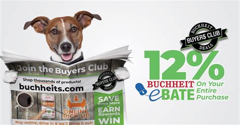 Sep 12, 2020 · On Saturday & Sunday, September 12 & 13 use your Buyer's Club Account online and receive a 12% Buchheit eBate. Limited to $150 eBate per household. . 