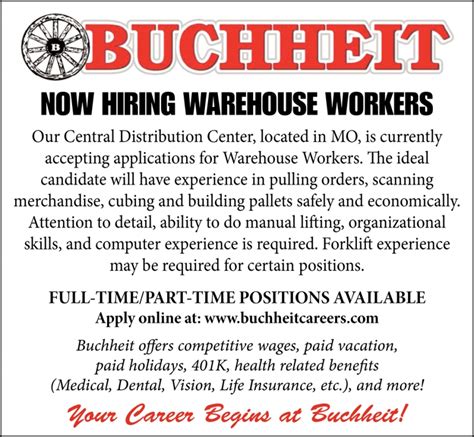 Learn about Customer Service Associate / Cashier careers at Buchheit. See jobs, salaries, employee reviews and more for Customer Service Associate / Cashier careers at Buchheit. 
