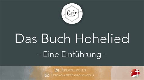 Buchvideo: Hohelied - YouTube