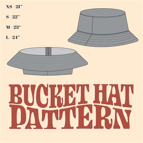Bucket Hat Sewing Pattern PDF Sewing Pattern Teen Adult Etsy