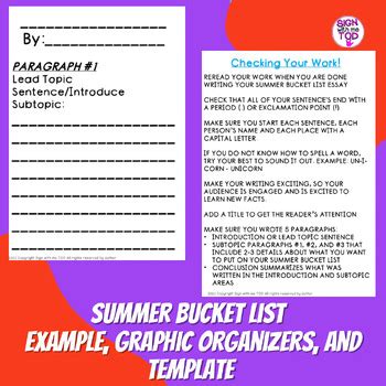 Bucket List Essay Outline Example