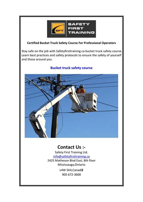 Bucket truck training requirements.  Designed specifically around the regulations and gu...