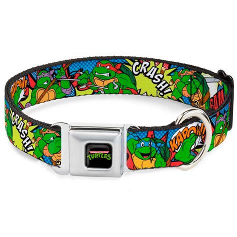 Buckle-Down Seatbelt Buckle Dog Collar - Classic TMNT …