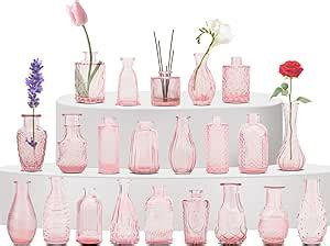 Arme Glass Bud Vase Set,30Pcs Small Glass Vase for Flowers, Clear Bud Vase in Bulk，Mini Single Vintage Vase for Centerpiece，Vase Bulk for Rustic Wedding Decorations，Home Table Flower Décor. 370. 200+ bought in past month. $5599. Save $16.00 with coupon. FREE delivery Fri, Oct 20. Or fastest delivery Thu, Oct 19. Options:. Bud vases amazon