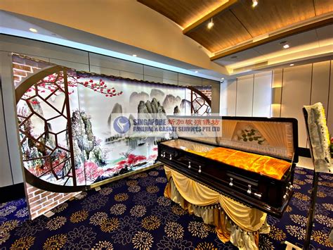 Buddhist funeral package.  Dignity Casket (Panel with half viewing glass...