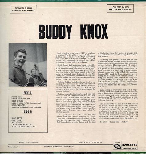 Buddy Knox - Party Doll / Hula Love - Used Vinyl Record 7 - eBay