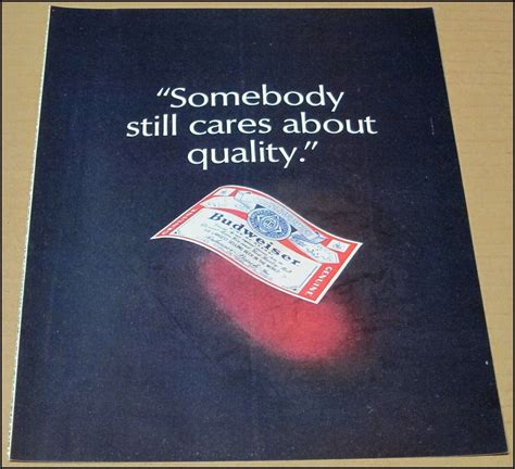 Budweiser Label Somebody Cares About Quality 1979 Vintage Print …