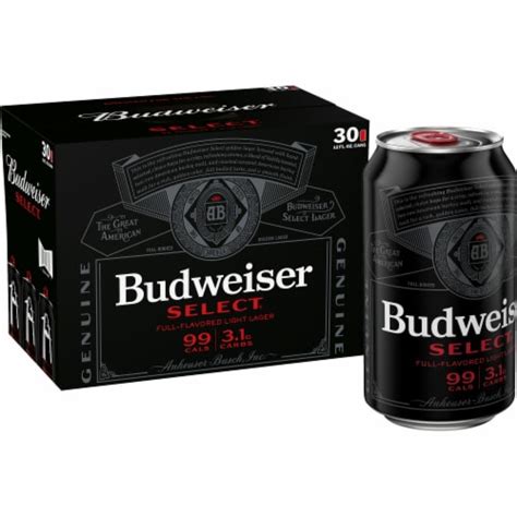 Sep 30, 2023 · Budweiser Select 55 Light Beer has a 2.4% ABV and contains 55 calories and 0 grams of fat per serving. Every occasion calls for a Budweiser Select 55; enjoy a …. 