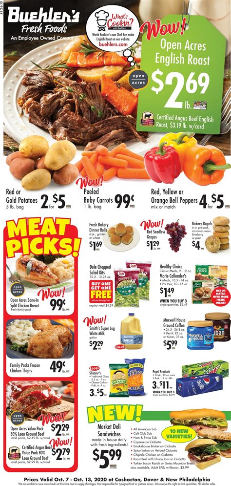 Check the current Buehler's Fresh Foods Weekly Ad and don’t miss the best deals from this week's Ad! Browsing the weekly flyers of Buehler's has never been easier. Now, you can find all weekly sales and ads in one place! Check it out and save hundreds of dollars!. 