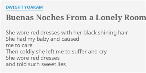 Buenos Noches from a Lonely (She Wore Red Dresses) Lyrics - SongLyrics.com