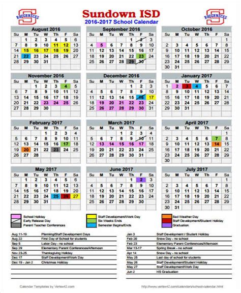 Buff State Academic Calendar
