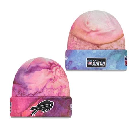 Buffalo Bills Pink 2024 NFL Crucial Catch Knit Hat