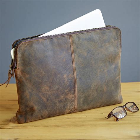 Buffalo Leather Laptop Sleeve – BrownEver