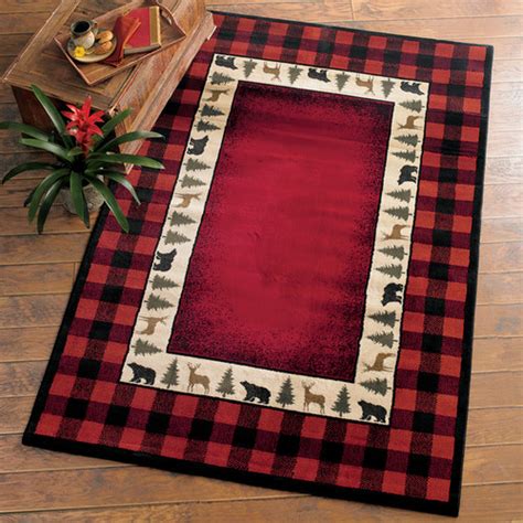 Buffalo Red Rug Collection Black Forest Decor