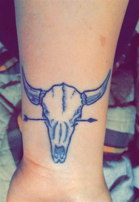 Buffalo Skull wrist tattoo Skull Wrist, Buffalo Skull, Wrist Tattoo