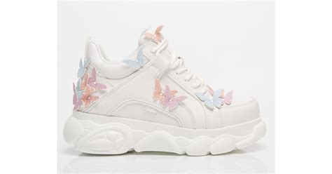 Buffalo Wmns CLD Corin Butterflies Low Vegan Women white multi