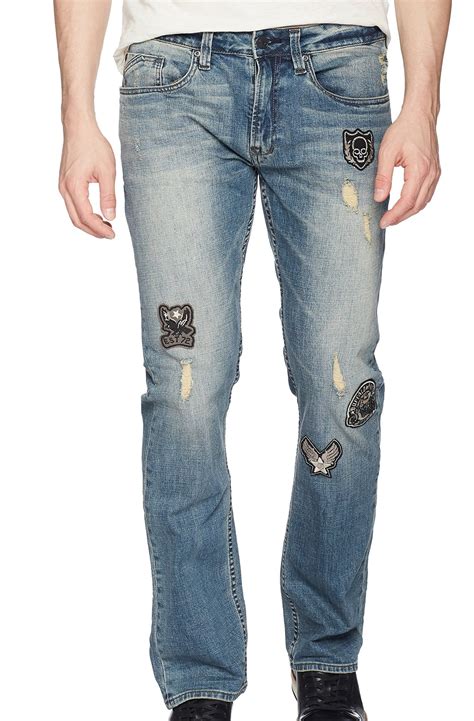 Buffalo jeans. SKU: BM22634. $59.40 $99.00. Comfort stretch denim jeans in a whiskered and contrasted blue wash. This bestselling style features a regular rise with a straight leg. Distressing throughout. Part of our AUTHENTIC collection, this jean offers rich textures and long lasting denim with just the right amount of stretch. Color: INDIGO. 