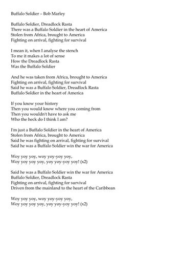 Buffalo soldier lyrics. Things To Know About Buffalo soldier lyrics. 