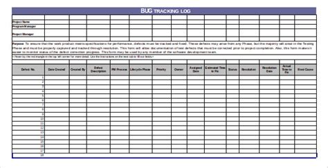 Bug Tracking Template 4+ Free Word, Excel, PDF Documents Download!