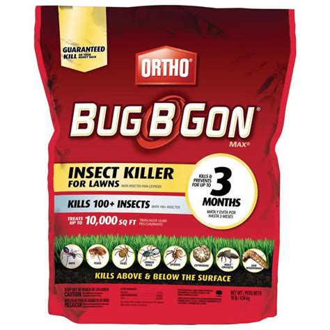 Bug b gone. Shake the Ortho Bug-B-Gon Max Concentrate's container, and mix the concentrate in a tank sprayer at a rate of 3 tablespoons of concentrate per 1 gallon of water if you will spray flowering plants, small trees, shrubs, vegetable gardens and fruit trees. Mix the concentrate at a rate of 1 1/2 to 3 tablespoons per 1 gallon of water if you will ... 