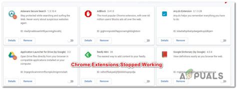 Bug chrome extension.  Your Chrome extensions stopped working.  Questo database ti con...