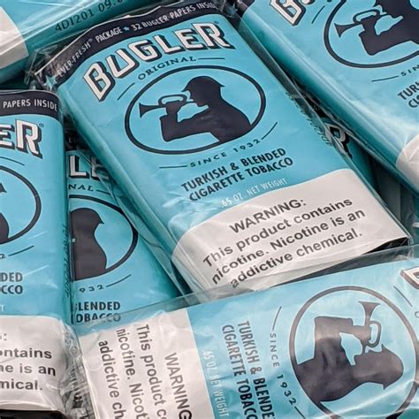 Bugler rolling tobacco. Bugler Original Cigarette Papers. $ 1.99. • In stock. Add to shopping cart. Looking for a better deal? Buy a Box of 24 Booklets for only $27.99 (Only $1.17 Per Unit) Add to shopping cart. Smaller cigarette rolling papers with 115 leaves per pack. Description. 