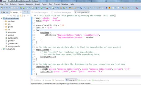 Build JAVA project and create JAR file using Gradle Build and run Java