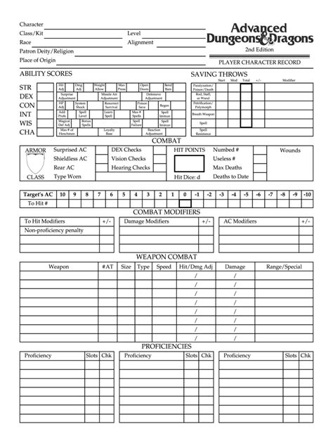 Build Your Own Form Fillable Pdf Character Sheet Printable Forms Free