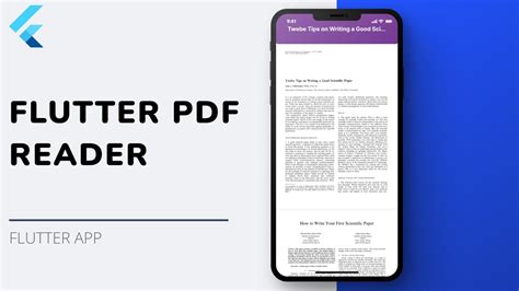 Build a PDF Reader App using Flutter - YouTube