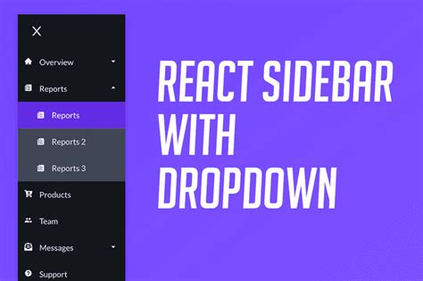 Build a React Sidebar with Dropdown Menu Codavilla