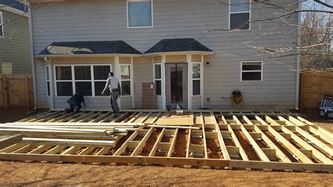 Build a deck Ground level deck, Building a floating deck, Building a deck