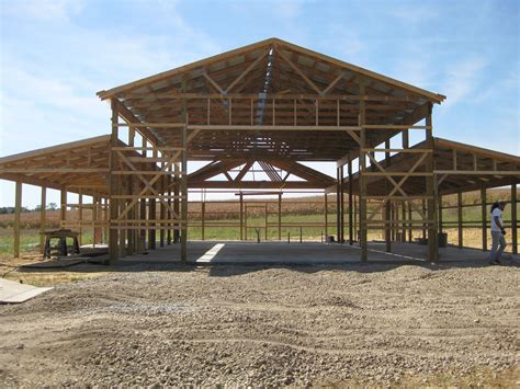 Build a pole barn. Pole barns, or post-frame buildings, are becoming a popular way of adding extra usable space to your primary property. They are structures that use poles set four to six feet in the ground and eight to ten feet apart as the frame structure of the building. This creates a very sturdy frame that transfers substantial weight and forces directly to ... 