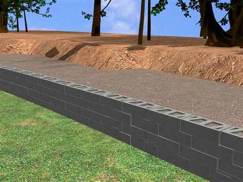 Build a retaining wall. Note: Many retaining walls are built without offsetting each row. These walls also lean out and fail over time. Vertical wood walls also look like they are leaning out, even if they are built straight. If there is no convincing you of building your retaining wall with a 1/2-inch offset, then batter the timbers toward the backfill side by 5-degrees. 