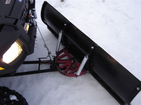 Build your own homemade atv snow plow. Build the frame & angle of the blade. You’ll need at least a second set of hands for this one, as well as several large steel pieces to act as a frame, a propane torch, and a big wrench to bend the metal to the right shape – a slightly bend snow plow. Two long transversal pieces and three or four vertical & bend pieces attached to them ... 