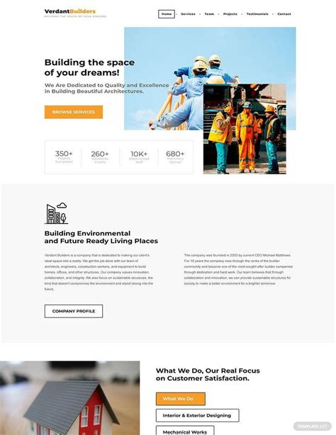Builder Website Template HTML5, PSD