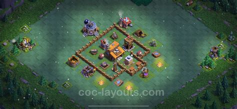 Best Builder’s Workshop base layouts in Clash of Clans Builder’s Workshop Level 1. Apart from starting with the basic defensive buildings and traps unlocked, the Level 1 upgrade of the district hall will unlock many defensive buildings. This level will have a maximum of Eight Spear Throwers, Six Air Defenses, and Five Cannons that can be .... 