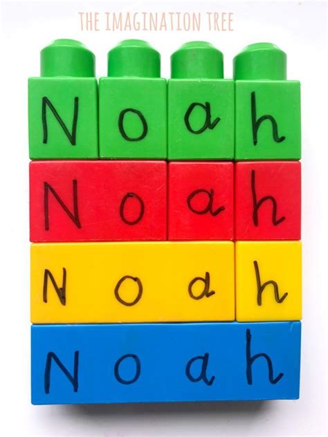 Building Blocks Name Game The Imagination Tree Name activities