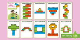 Building Brick Pattern Challenge Cards