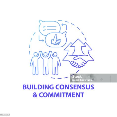 Building Consensus and Commitment Concept Icon Stock Vector
